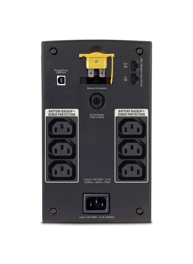 APC BX1400UI | APC Back-UPS 1400VA, 230V with AVR & IEC Sockets | High-Capacity Desktop/Tower UPS - Image 2